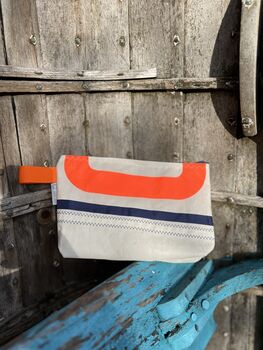 No3 Small Upcycled Versatile Sailcloth Pouch, 7 of 9