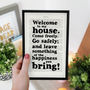 New Home 'Welcome To My House' Dracula Quote Print, thumbnail 2 of 5