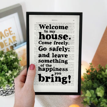New Home 'Welcome To My House' Dracula Quote Print, 2 of 5