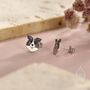Sterling Silver Border Collie Dog Stud Earrings, thumbnail 4 of 12