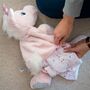 Embroidered Unicorn 'Hideaway Pouch' Soft Toy, thumbnail 2 of 12