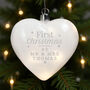 Personalised First Christmas LED Glass Heart, thumbnail 1 of 4