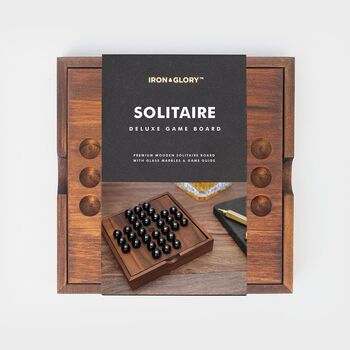 Solitaire Deluxe Wooden Single Player Board Game, 4 of 5