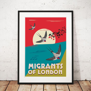 A Swallow Dive Art Print, The Migrant Birds Of London, 3 of 4