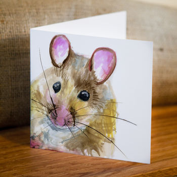 Inky Mouse Blank Greeting Card, 4 of 4