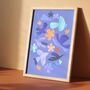 Abstract Bird And Flower Art Print, thumbnail 4 of 6