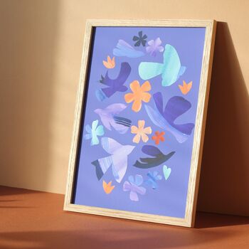 Abstract Bird And Flower Art Print, 4 of 6