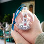 First Christmas Personalised Photo Bauble Star Sequins, thumbnail 2 of 3