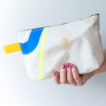 No3 Small Upcycled Versatile Sailcloth Pouch, 2 of 7