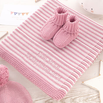 Dawn Pink Welcome Baby Knitted Essentials And Toy Gift Set, 5 of 12