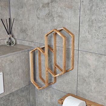 Scandi Oak Wood Toilet Paper Holder, 7 of 11