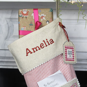 Personalised Stripe Letter To Santa Stockings, 8 of 9