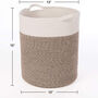 Tall Cotton Rope Baby Laundry Toy Basket Brown, thumbnail 2 of 4