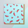 Watermelon Birthday Card With Gold Foil, thumbnail 2 of 5