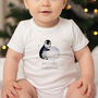 Personalised 1st Christmas Penguin Baby Bodysuit, thumbnail 1 of 2