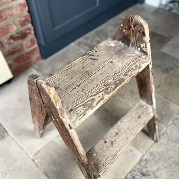 Vintage Wooden Step Stool Ladder, 3 of 7