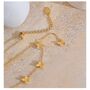 Milan D’or Gold Butterfly Drop V Ombré Pendant Necklace, thumbnail 1 of 4