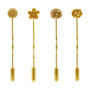 Flower Twist Tie Pins – Silver/Gold/Rose Gold, thumbnail 1 of 11