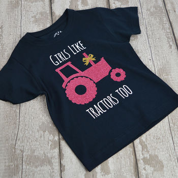 'Girls Like Tractors Too' T Shirt, 2 of 3