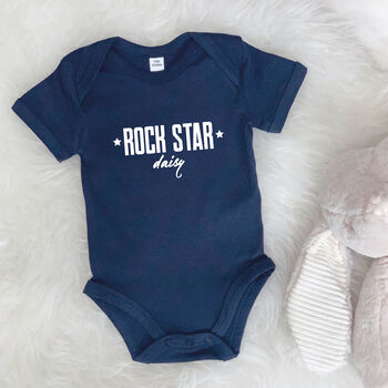 'Rock Star' Personalised Babygrow, 4 of 7