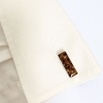 Silver And Wood Cufflinks, 4 of 5