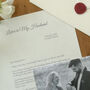A Letter To My Husband On Our Wedding Day Personalised Keepsake, thumbnail 3 of 10