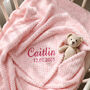 Personalised Pink Waffle Baby Wrap, thumbnail 2 of 6