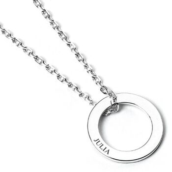 Sterling Silver Personalised One Ring Necklace, 6 of 12