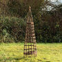 Willow Spiral Garden Obelisk, thumbnail 4 of 5