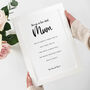 Things We Love About Mum Print, thumbnail 3 of 6