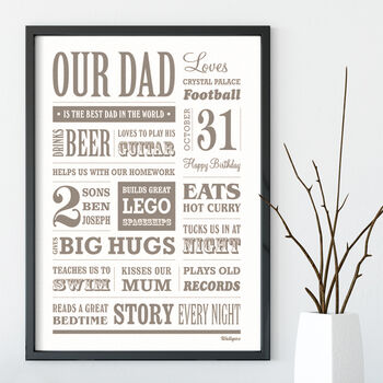 Personalised Dad Memory Word Art Print, 3 of 5