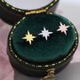 Sterling Silver Starburst Stud Earrings, thumbnail 1 of 12