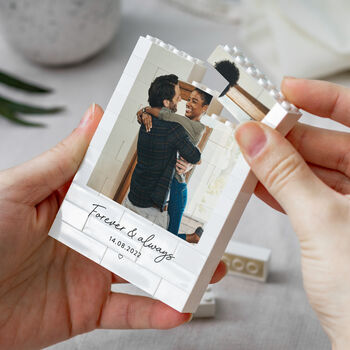 Personalised Romantic Photo Keepsake Block For Couple, 5 of 10
