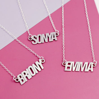 Personalised Name Necklace In Sterling Silver, 4 of 8