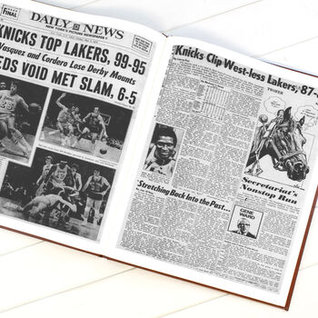 New York Knicks Personalised Nba Basketball Gift Newspaper Book, 9 of 10