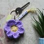 Personalised Crocheted Flower Keyring Letterbox Gift, thumbnail 5 of 12