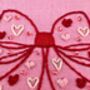 Pink Beaded Bow Embroidery Kit, thumbnail 5 of 6