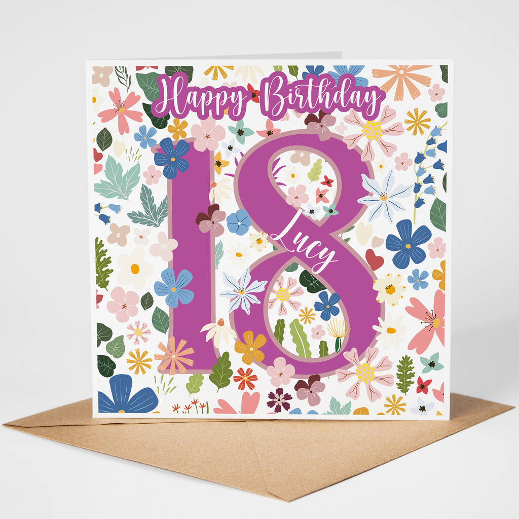 Bespoke 18th Birthday Card For Her By Hope and Love ...