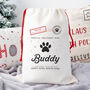 Personalised Pet Santa Sack – Custom Christmas Gift For Dogs And Cats, thumbnail 1 of 2