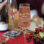 Merry Christmas Santa's Sleigh Champagne Prosecco Glass, thumbnail 1 of 2