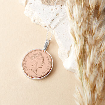 30th Birthday 1995 Penny Coin Pendant Necklace, 10 of 11