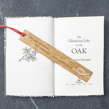 Personalised Gift Oak Bookmark, 11 of 12