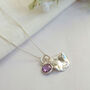 February Birthflower And Birthstone Necklace, thumbnail 2 of 8