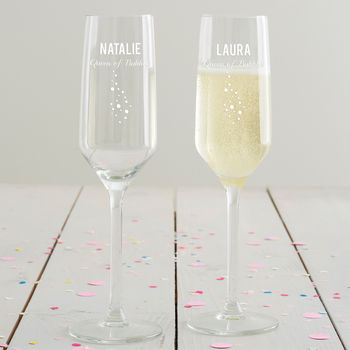 Personalised 'Queen Of Bubbles' Champagne Flute, 3 of 7