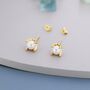 Sterling Silver Tiny Pearl Stud Earrings, thumbnail 8 of 12