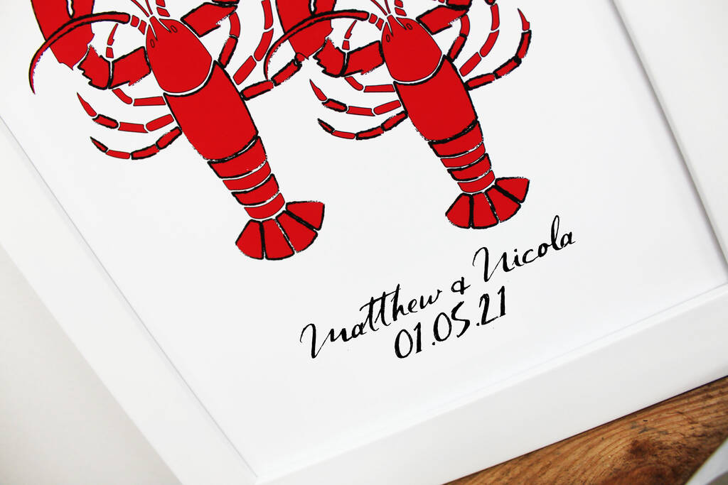 Personalised Lobster Love Print By More Than Words