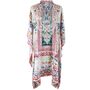 Watercolour Floral Viscose Kaftan With Heavy Cream Fishbone Embroidery, thumbnail 7 of 7