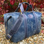 Blue Vintage Leather Holdall, Travel Bag, Gym Bag, thumbnail 1 of 3