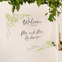 Foliage Wedding Welcome Sign In Frosted, thumbnail 4 of 8
