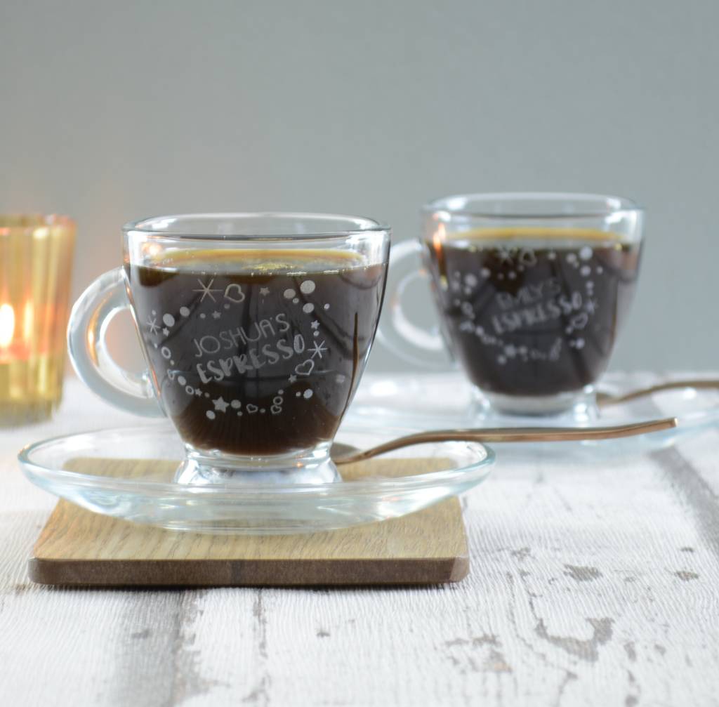 wedding heart personalised espresso cup and saucer set by wedding heart personalised espresso cup and saucer set by
